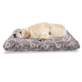 thumbnail image 1 of Snake Pet Bed, Continuous Forest Reptilian Amazonian Fauna in Pastel Tones, Chew Resistant Pad for Dogs and Cats Cushion with Removable Cover, 24" x 39", Warm Taupe Dust, by Ambesonne, 1 of 4