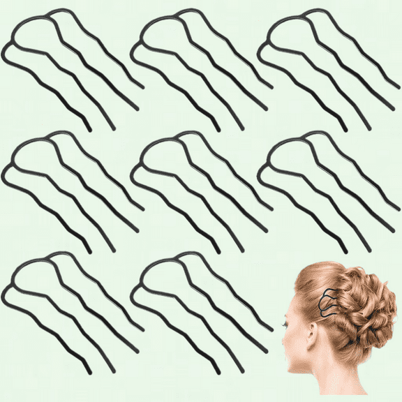 French Twist Hair Tool Hair Fork Clip, U Shape French Twist Comb Hair Pin Hair Clip