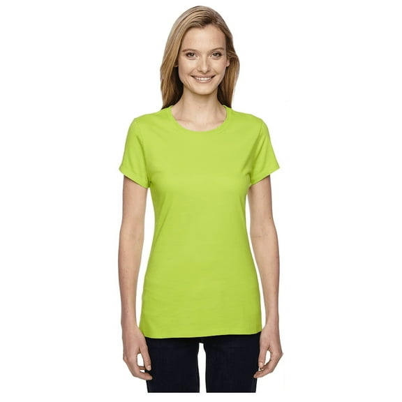 Fruit of the Loom Ladies Sofspun Jersey Jr Crew TShirt SSFJR Citrus Green S