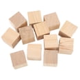 thumbnail image 2 of Bloques de madera para manualidades, 12 piezas de bloques de madera sin terminar, bloques de madera natural, cubos de madera, gran rendimiento, 2 of 14