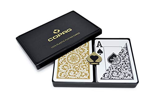 12 Sets 1 Dozen COPAG Plastic Playing Cards Orange Brown Poker Jumbo Index Bulk 