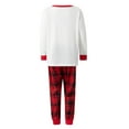 thumbnail image 5 of Family Matching Christmas Pajamas, Cartoon Penguin Print Long Sleeved Tops+ Elastic Waist Plaid Pattern Trousers, 5 of 10