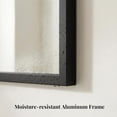 thumbnail image 4 of 36"x36" Square Black Bathroom Mirror, Shatterproof Tempered Glass, Large Geometric Vanity Mirror, Oversized Ultra-Flush Wall-Mounted, 4 of 10
