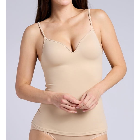 Women's Self Expressions 00509 Wirefree Camisole with Foam Cups (Latte Lift L)