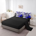 thumbnail image 5 of jejeloiu Soccer Football Sport 7-Piece Bedding Comforter Set,Ball Game Gaming King Bedding Sets,White Black Blue Bed Sheets For Boys Teens,Breathable Home Decor Reversible, 5 of 8