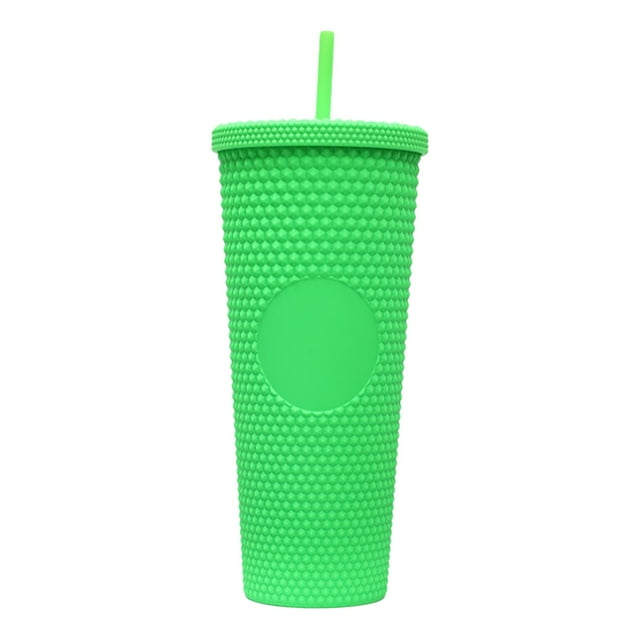 Taza de agua reutilizable con tapa resellable, taza de agua de plástico de 24 oz