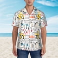 thumbnail image 2 of Fotbe Construction tools Pattern Hawaiian Shirt for Men Unisex Summer Beach Casual Short Sleeve Cotton Linen Button Down Shirts,XX-Large, 2 of 7