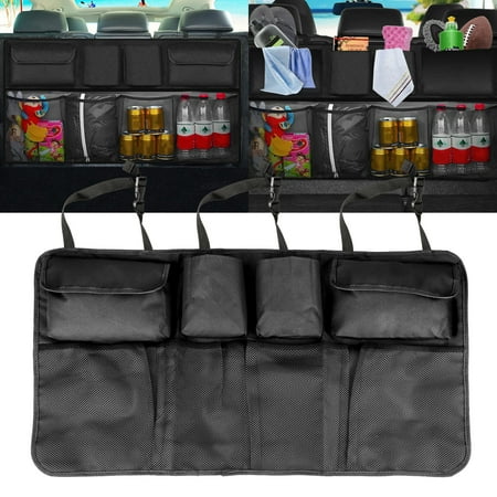 Trunki Accessories Car Backseat Organizer, EEEkit High Capacity Auto Trunk Hanging Storage Bag, Cargo Interior Accessories Suit for SUV, Vehicle, Truck, Auto - Black ()