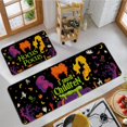 thumbnail image 2 of Halloween Kitchen Rugs and Mats Set of 2,Hallloween Witch Kitchen Mats for Floor,Halloween Non-Slip Washable Kitchen Sink Mats Holiday Kitchen Decor Doormat+Runner Rug, 2 of 6