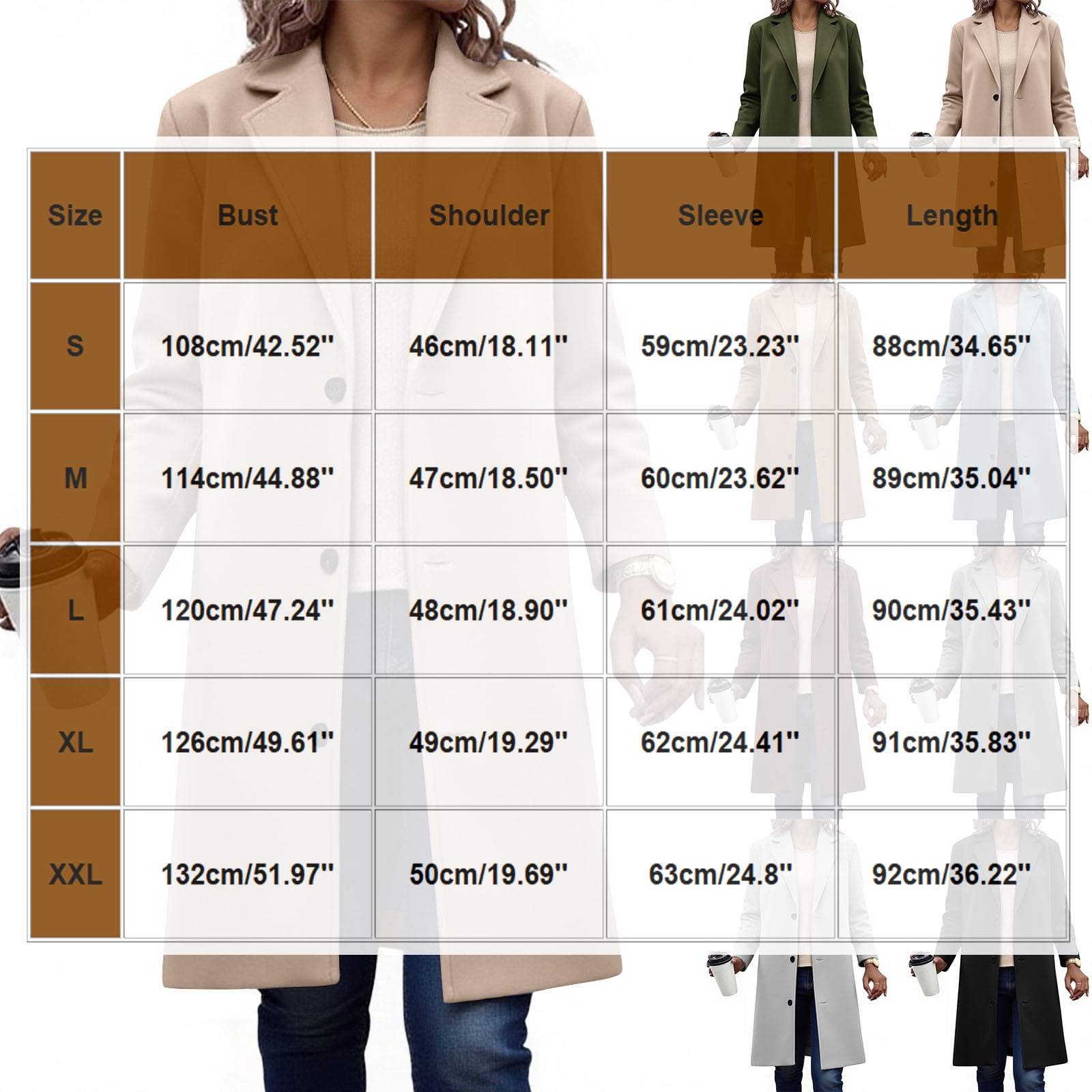 LEBONYARD Women's Wool Stand Collar Button Pocket Causal Solid Oversize Thick 2025 Fall Winter Coat