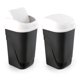 thumbnail image 1 of Bote de Basura Chico 2 Pack con Tapa Balancín  - Basurero de Plástico Resistente, Papelera para Baño, Cocina y Oficina (Blanco), 1 of 4