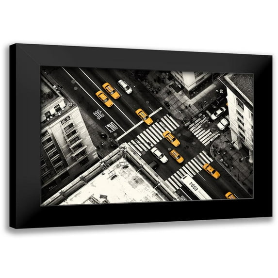 Kloren, Stefan 18x13 Black Modern Framed Museum Art Print Titled - Yellow Flow