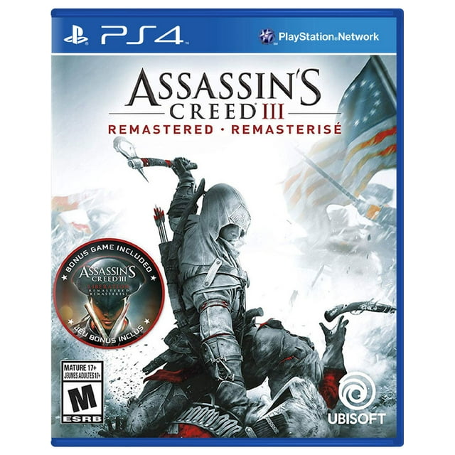 PS4 ASSASSINS CREED III REMASTERED (ENG/FRA) PLAY STATION 4 FORMATO FISICO