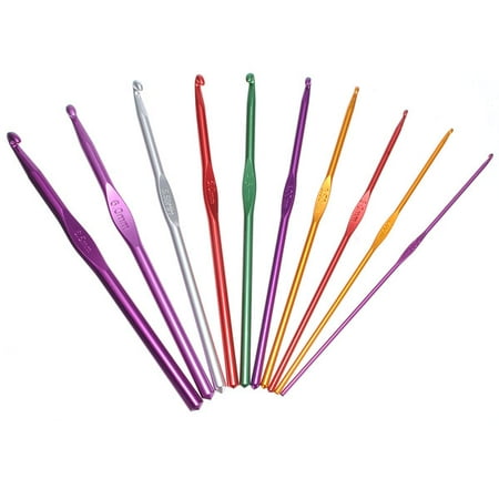 Crochet Christmas Gifts 22pcs Durable Aluminum Plastic Handle Knitting Needle Set Crochet Hook Weave Yarn Set Christmas Gift ()