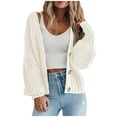 thumbnail image 1 of Cardigan en Tricot Surdimensionné pour Femmes Automne Hiver Veste Ouverte Décontractée à la Mode, 1 of 2