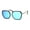 Black Blue Mirror, variant on Womens Double Rim Mod Designer Fashion Style Luxury Sunglasses Black Smoke