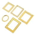 thumbnail image 3 of 1:12 Dollhouse Mirror Frame, Vintage Miniature Mirror Frame 5pcs Hand Crafted  For Dollhouse Accessories, 3 of 8