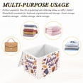 thumbnail image 6 of Yayeee Collapsible Cube Storage Bin with Lid Fabric Closet Decorative Basket with Handles, Warm Autumn Day, 6 of 7