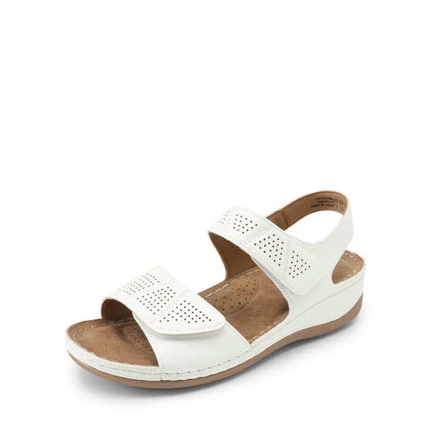 Sandalias para Mujer DREAM PAIRS Blancas Talla 11 Cómodas