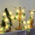 thumbnail image 6 of AYktou Christmas String Lights Garland, Simulated Cedar Christmas Rattan White Edge Green Edge Pull Flower Garland Hanging Ornaments for Wall Staircase Fireplace Banister Christmas Tree Decor, White, 6 of 7