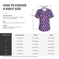 thumbnail image 4 of Xecao Skull Blue Flower for Women's V-Neck T-Shirts-Elegant Half-Sleeve Tops Perfect for Summer-Large, 4 of 5