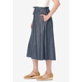 thumbnail image 5 of Woman Within Plus Size Petite Drawstring Denim Skirt, 5 of 6