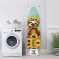 thumbnail image 3 of HELLHERO Sunflower and Sloth Ironing Board Cover Hook and Loop Fastener Polyester Fabric Elastic Edge 15x54 Inch, 3 of 5