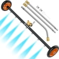 thumbnail image 1 of VIGRUE - Accesorio para hidrolavadora 2 en 1 para chasis de coche, escoba de agua de 24 pulgadas con 7 boquillas, limpiador para debajo del coche con 3 varillas de extensión, 4000 PSI, color naranja, 1 of 5
