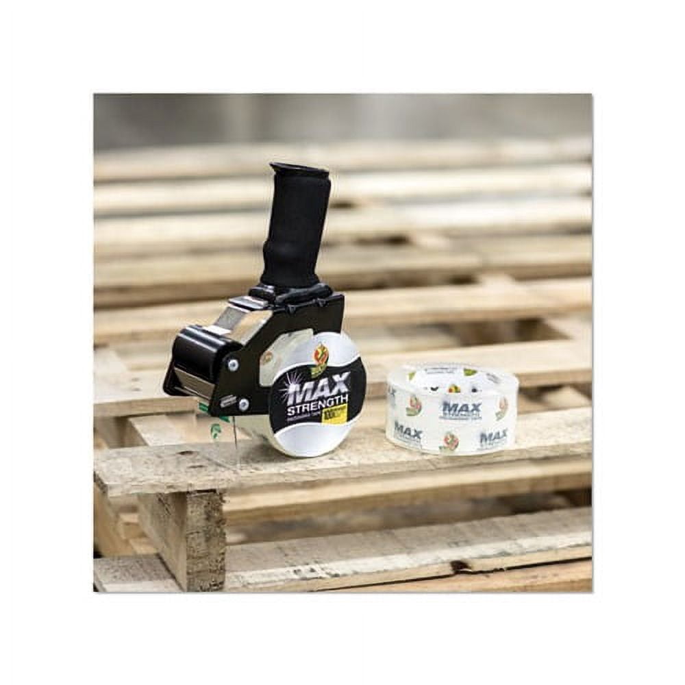 MAX Packaging Tape with Pistol Grip Dispenser 3" Core, 1.88" x 54.6 yds, Crystal Clear