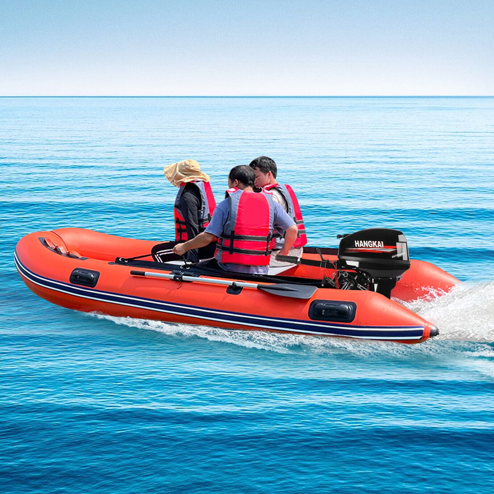 HANGKAI 2 Stroke 18 HP Outboard Motor Boat Engine Water Cooled System Long Shaft