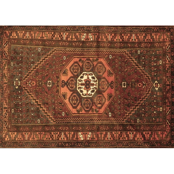 Ahgly Company Indoor Rectangle Persian Brown Traditional Area Rugs, 7' x 9'