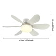 thumbnail image 2 of Luz de ventilador de techo con Base E26/E27 lámpara de techo moderna de 30W lámpara de 3 velocidades ventilador de techo regulable para el hogar oficinas y dormitorio, 2 of 6