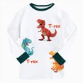thumbnail image 6 of TOWED22 Toddler Baby Boy Fall Outfits 2Pcs Long Sleeve Cute Print Round Neck Sweatshirt Fleece Pants Casual Clothes(Dark Green,4-5 Y), 6 of 8