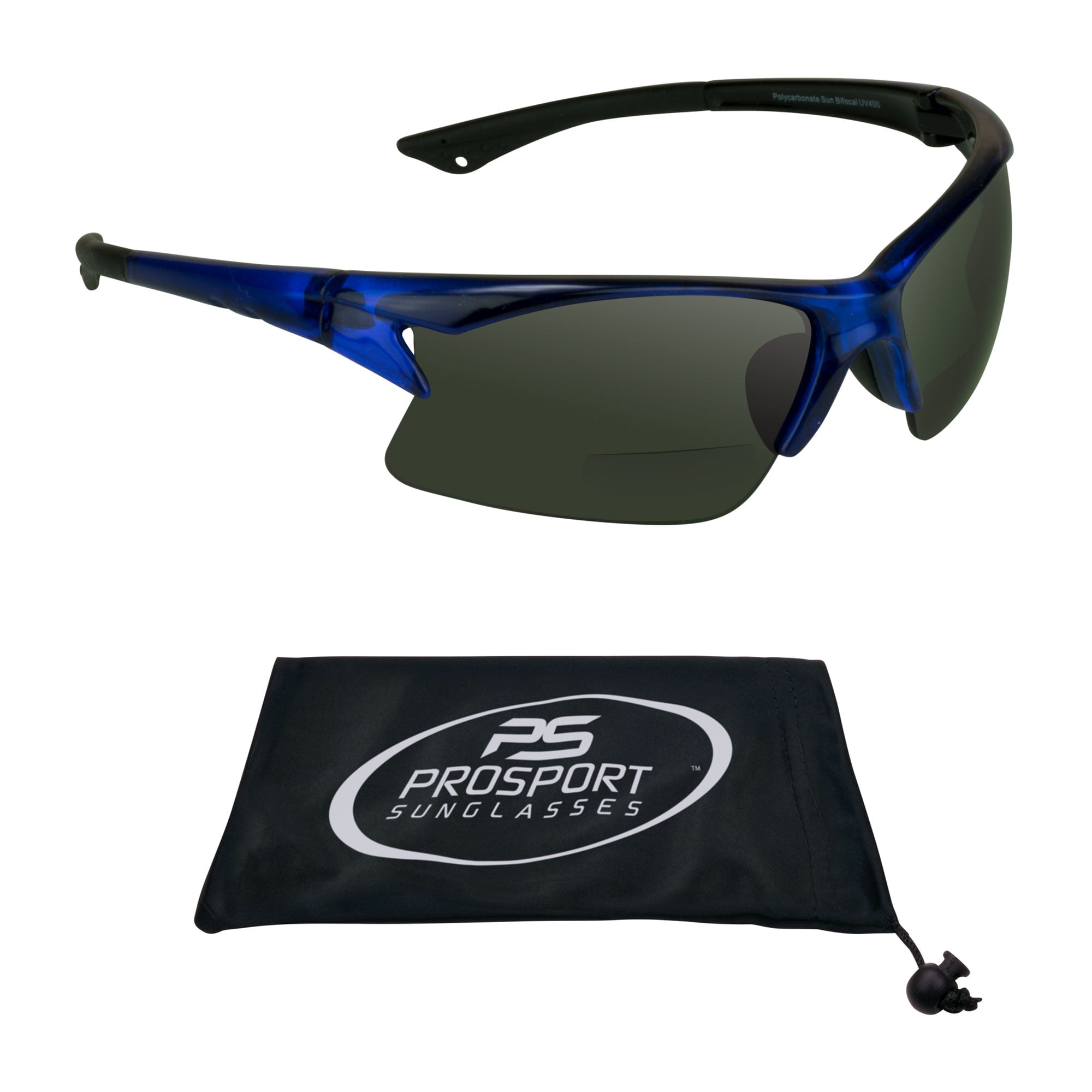 proSPORT Bifocal Sunglasses Readers with Blue Frame for Men Women