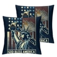 thumbnail image 2 of nygtbtfer Pillow Cover - Statue of Liberty and American Flag Design, Cushion Case, Decor for Home and Outdoor Celebrations, 2 of 6