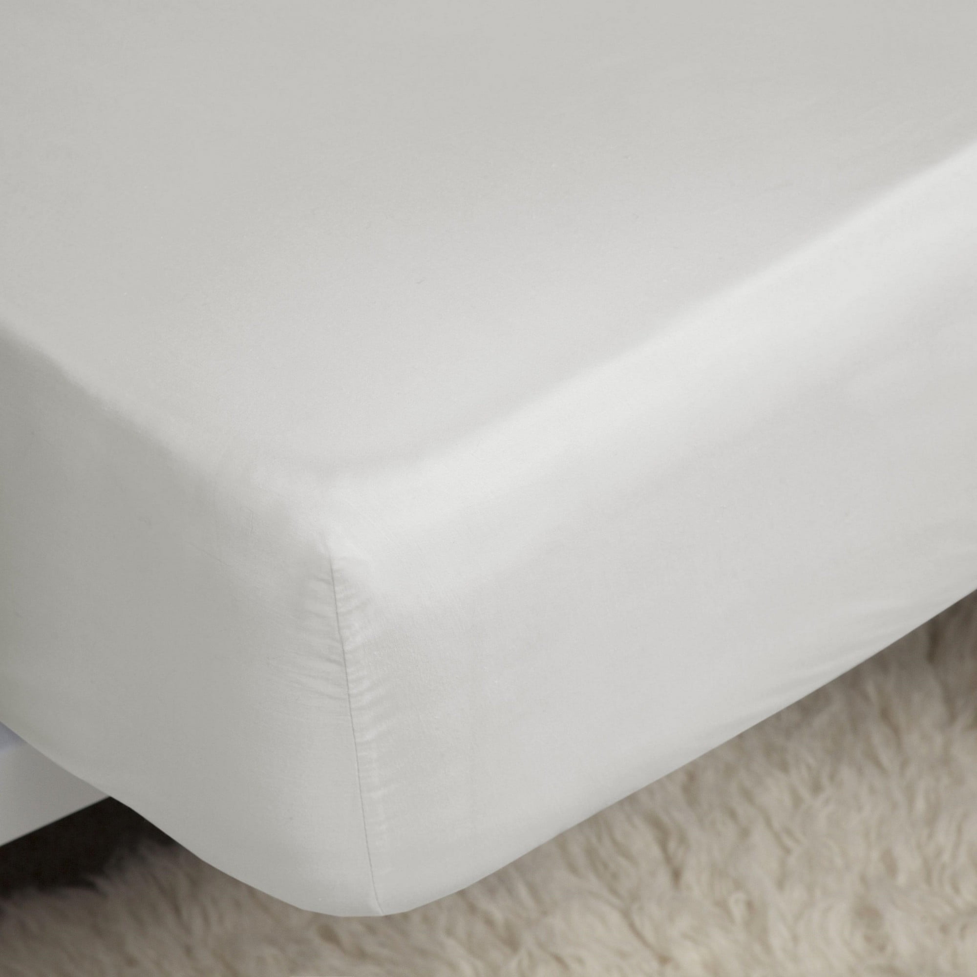 28cm Double Easycare Non Iron Pillowcases Plain Dyed Belledorm Cream Fitted Sheet 11” Flat Sheet Bundle Sheet Set