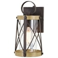 thumbnail image 6 of Harwood 1 Light Bronze Dusk to Dawn Farmhouse Outdoor Wall Lantern Clear Glass, 6 of 11
