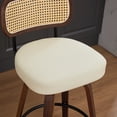 thumbnail image 4 of LEGAHOME Bar Stools set of 2, 26” Swivel Counter Height Bar Stools with Cane Rattan Back and Linen Seat, Modern Farmhouse Bar Stools for Kitchen Island, Bar, Dining Room, Walnut + Beige, 4 of 9