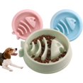 thumbnail image 2 of Cuenco de alimentación lenta para perros, cuenco antiglotona para perros y gatos pequeños y medianos - Forma de espina de pescado - Rosa, 2 of 5