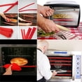 thumbnail image 3 of 2Pcs Heat Resistant Oven Rack Guards Clip Guard Shelf Edge Avoid Burns Liner Cover Red, 3 of 6