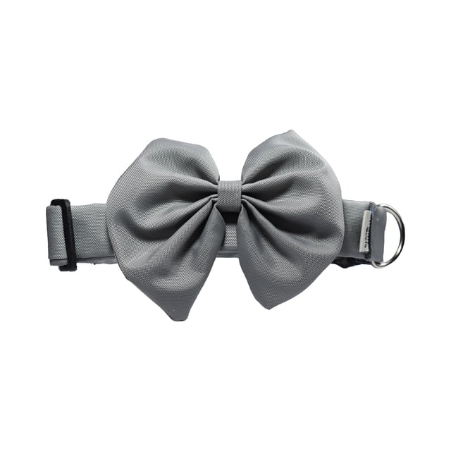 Collar con moño Infanti Pets gris extragrande