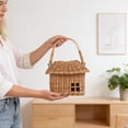 thumbnail image 7 of House-Shaped Wicker Basket with Lid,Handwoven Rattan Storage Basket for Home Decor,Kids Picnic,Organizer|Decorative Brown Woven Gift Box,Versatile for Toys,Wall Hanging(L), 7 of 7