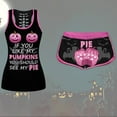 thumbnail image 2 of POINTERTECK Women‘s Printing Short Sleeve Shirts Set Halloween Drawstring Shorts Set EAN13, 2 of 5