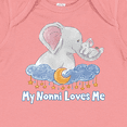 thumbnail image 4 of Inktastic My Nonni Loves Me Cute Elephants Clouds Moon and Stars Boys or Girls Baby Bodysuit, 4 of 5
