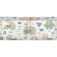 thumbnail image 3 of Coolnut 36 Inch Length Kitchen Curtains Llama Cactus 2 Panels Half Window Sheer Curtains Rod Pocket Farmhouse Short Drapes for Bathroom Cafe Basement Home Decor, 3 of 7