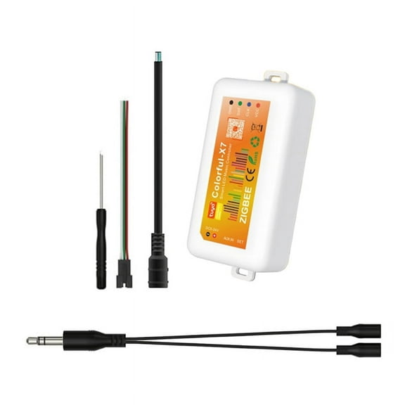 RGB LED Strip Light Controller DC5V-24V Tuya Zigbee Music Controller Ambient Light Controller Smart App Control,1 x Light Strip Controller Kit