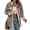 Beige, variant on Women's Leopard Print Shirt Casual Long Sleeve Button Down Blouse, Fall Winter Fashion Oversized Top Brown M