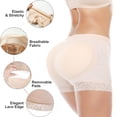 thumbnail image 3 of Qric Women Seamless Lace Butt Lifter Panties Padded Removable Enhancer Control Panties Body Shaper Underwear, 3 of 6