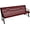 Burgundy, variant on Coated Outdoor Furniture Heavy-Duty Outdoor Bench Thermoplastic Coated, Expanded Metal, Commercial-Grade Garden Bench, Made in America (Portable with Back, 6 Ft, Green)