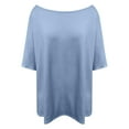 thumbnail image 5 of Women T Shirt Womens Summer Tops Loose Fit Trendy Women's Off Shoulder T Shirt Casual Solid Top For Everyday Wear Comfortable Style For Spring And Summer, 5 of 5